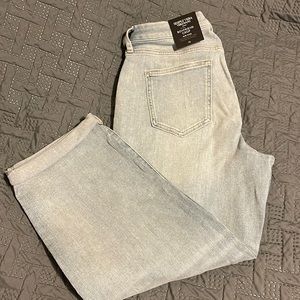 Womens boyfriend crop mid rise jeans